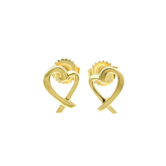 TIFFANY 18k Gold Heart Earrings